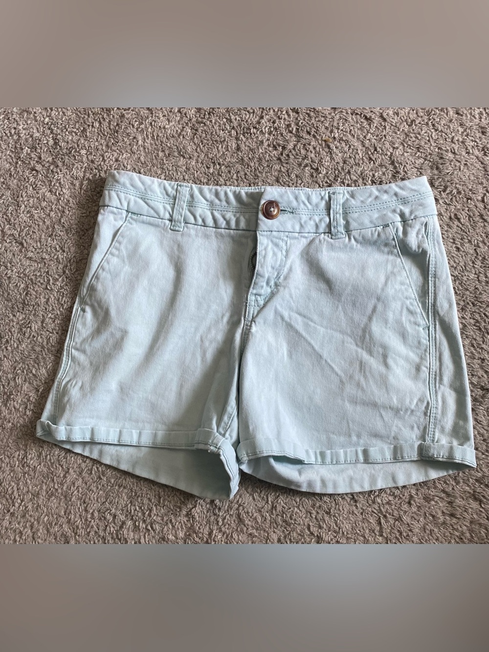 Maurices Pale Blue Women's Denim Shorts